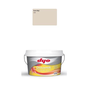 Dyo Dinamik Kum Beji 2.5L Silikonlu Silinebilir İpek Mat İç Cephe Duvar Boyası