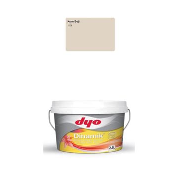 Dyo Dinamik Kum Beji 2.5L Silikonlu Silinebilir İpek Mat İç Cephe Duvar Boyası