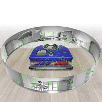 Dyson 360 Vis Nav Mavi/Nikel Robot Süpürge