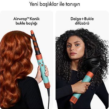 Dyson Airwrap I.d. Kıvırcık Bukleli Ceramic Patina ve Topaz Saç Şekillendirme Kurutma Seti