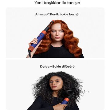 Dyson Airwrap I.d. Kıvırcık Bukleli Vinca Mavisi Topaz Saç Şekillendirme Kurutma Seti