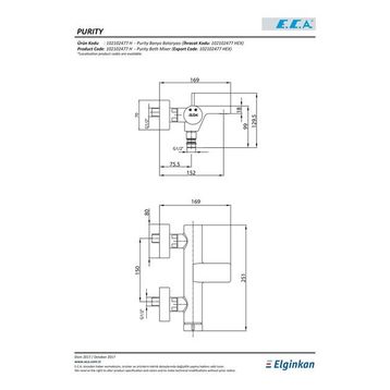 E.C.A 102102477H Purity Krom Banyo Bataryası