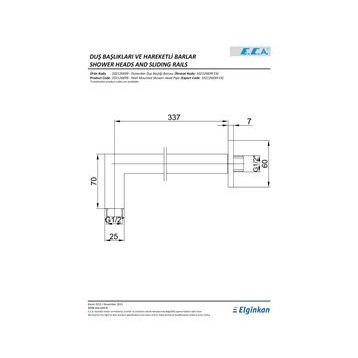E.C.A 102126699 Duvardan Duş Başlığı Borusu