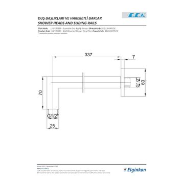 E.C.A 102126699 Duvardan Duş Başlığı Borusu