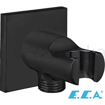 E.C.A 102199603C1 Mat Siyah Duş Çıkış Dirseği