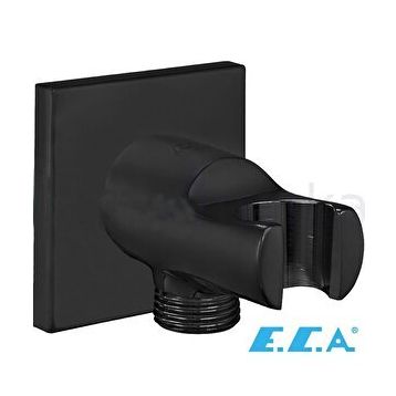 E.C.A 102199603C1 Mat Siyah Duş Çıkış Dirseği