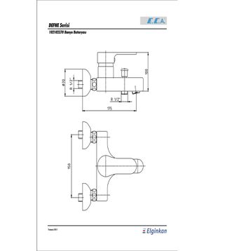 E.C.A Defne 2102102370 Banyo Bataryası