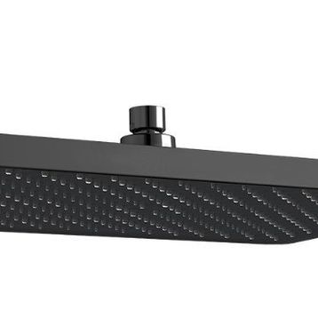 E.C.A. Tiera Plus 36x24 Mat Siyah Dikdörtgen Banyo Duş Başlığı