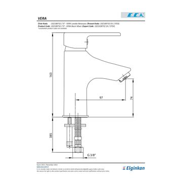 E.C.A Vera 2108732 Lavabo Bataryası