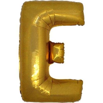 E Harf Altın 100 cm Folyo Balon