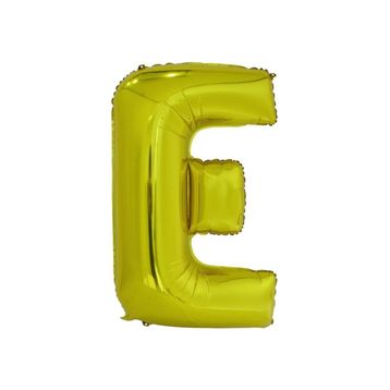E Harf Altın 100 cm Folyo Balon