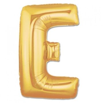 E Harf Altın 100 cm Folyo Balon