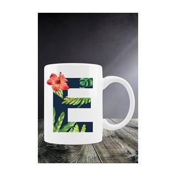 E Harf Porselen Kupa Bardak