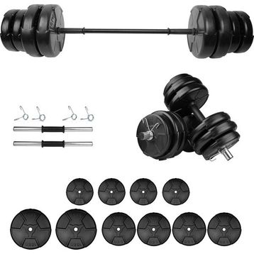E-Life 55 kg Dambıl Seti & Halter Seti Ağırlık Fitness Seti