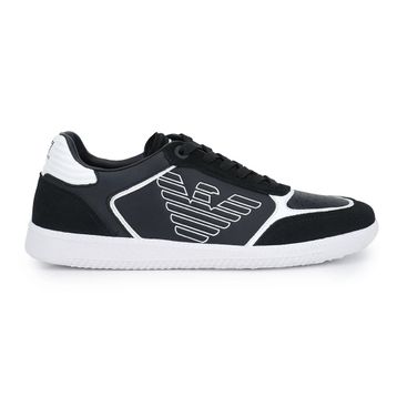 EA7 Emporio Armani 7X000405 AF19826 MC001 Siyah Deri Erkek Günlük Ayakkabı