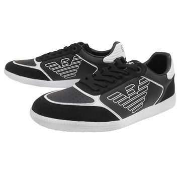 EA7 Emporio Armani 7X000405 AF19826 MC001 Siyah Deri Erkek Günlük Ayakkabı