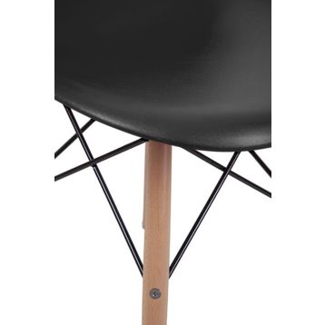 Eames Ahşap Siyah Sandalye