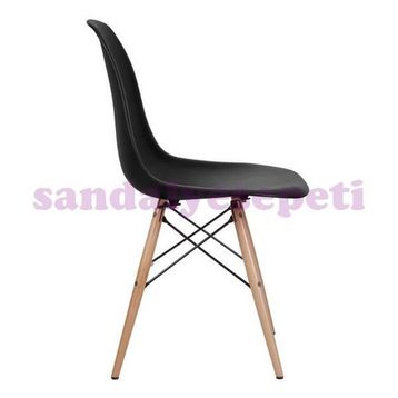Eames Ahşap Siyah Sandalye