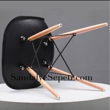 Eames Ahşap Siyah Sandalye