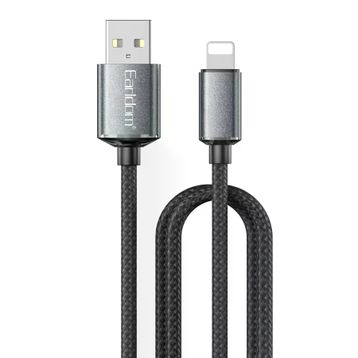 Earldom EC-200L 2M 3A USB to Lightning Siyah Hızlı Şarj Kablosu