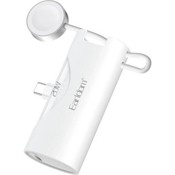 Earldom PD46 5.000 mAh Type-C 20 W Hızlı Şarj Mini Beyaz Powerbank