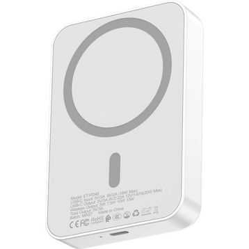 Earldom PD48 10.000 mAh 15W Beyaz Kablosuz Şarj ve 20W Type-C Çıkışlı PD Hızlı Şarj Powerbank