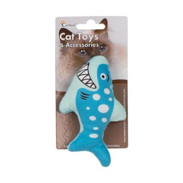 Eastland 12.5 cm Kedi Otlu Öten Köpekbalığı Kedi Oyuncağı