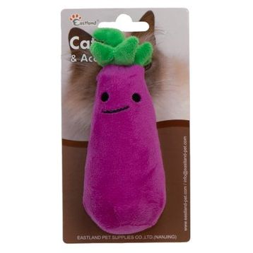 Eastland 13 cm Catnipli Hışırtılı Peluş Patlıcan Kedi Oyuncağı