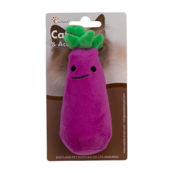 Eastland 13 cm Catnipli Hışırtılı Peluş Patlıcan Kedi Oyuncağı