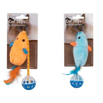 Eastland 28 cm Tüylü Zilli Peluş Fare Kedi Oyuncağı