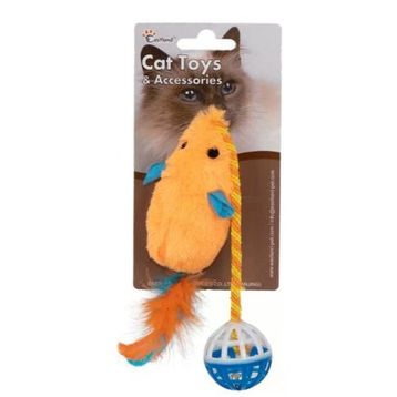 Eastland 28 cm Tüylü Zilli Peluş Fare Kedi Oyuncağı