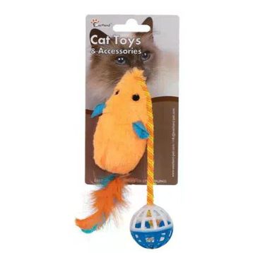 Eastland 28 cm Tüylü Zilli Peluş Fare Kedi Oyuncağı