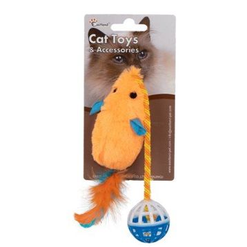 Eastland 28 cm Tüylü Zilli Peluş Fare Kedi Oyuncağı
