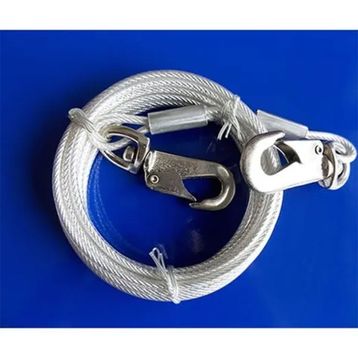 Eastland 4.7 mm 4.5 m Gri Köpek Çelik Bahçe Bağlama Halatı