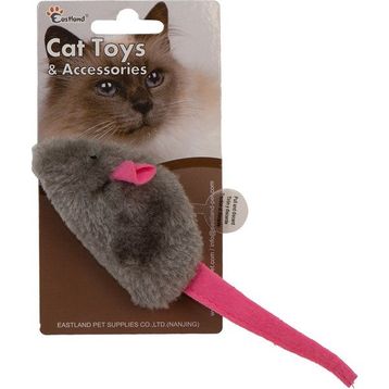 Eastland 8 cm Catnipli Peluş Dijital Sesli Fare Kedi Oyuncağı