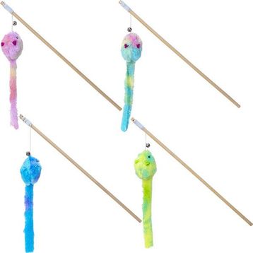 Eastland Ahşap Saplı Peluş Fareli 40 cm Kedi Oltası