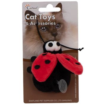Eastland Catnipli Peluş Dijital Sesli Uğur Böceği Kedi Oyuncağı