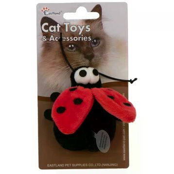 Eastland Catnipli Peluş Dijital Sesli Uğur Böceği Kedi Oyuncağı