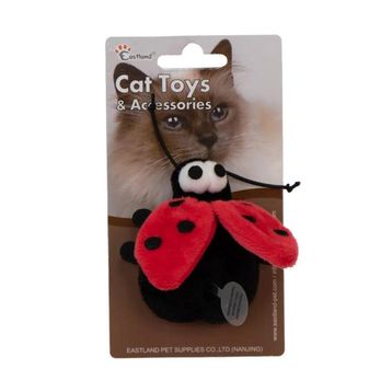Eastland Catnipli Peluş Dijital Sesli Uğur Böceği Kedi Oyuncağı