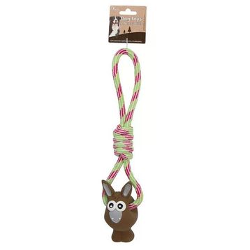 Eastland Düğümlü Stres İpli Peluş Eşek 42 cm Köpek Oyuncağı