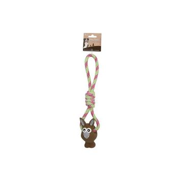 Eastland Düğümlü Stres İpli Peluş Eşek 42 cm Köpek Oyuncağı