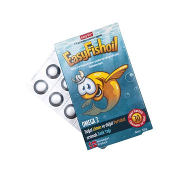 EasyFishoil Omega 3 Limon Portakal 30 Çiğnenebilir Tablet