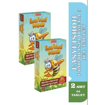 EasyFishoil Propolis Çiğnenebilir 2x30 Jel Form Balık Yağı