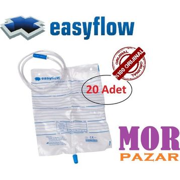 Easyflow 2000 ml 20 Adet Musluklu İdrar Torbası