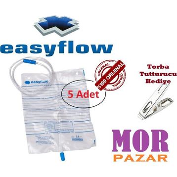 Easyflow 2000 ml 5 Adet Musluklu İdrar Torbası