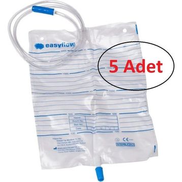 Easyflow 2000 ml 5 Adet Musluklu İdrar Torbası