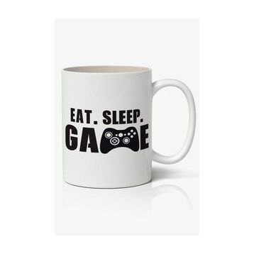 Eat Sleep Baskılı Kupa