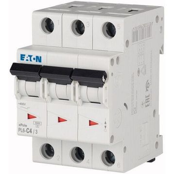 Eaton 286597 PL6-C4/3 3X4A C 6KA Otomatik Sigorta