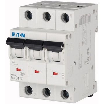 Eaton 286597 PL6-C4/3 3X4A C 6KA Otomatik Sigorta