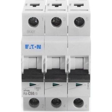 Eaton 286606 PL6-C50/3 3X50A C 6KA Otomatik Sigorta